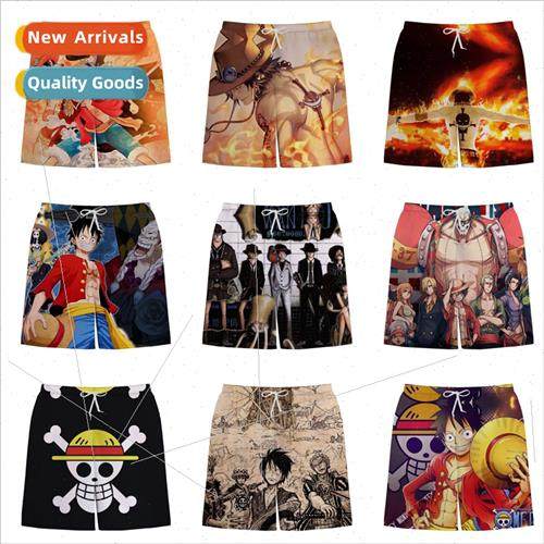 King Thieves anime character breathable shorts 3D digal prin
