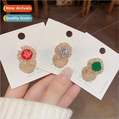 Korea exquise super sparkling full diamond zirconia ring fas