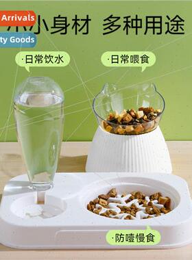 3-in-1 Cat Feeder Automatic Water Dispenser Dog Food Bowl Pe