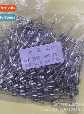 F15A250V glass fuse wh lead on both sides 5*20mm 200pcs in o