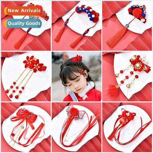 Children hair clips hairball tassel hair accessories girls h