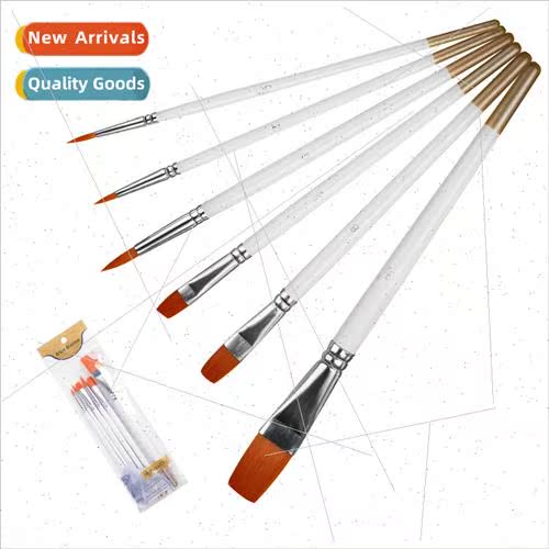 Paintbrush Oil Brush Whe Rod Nylon Hair Gouache Watercolor O