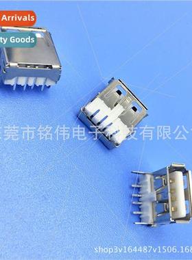 USB Socket A F 90 Degree-DIP- Pin-Rolled Edge-Iron Shell-Whe