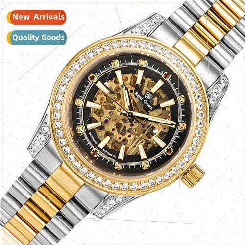 Genuine Belt Stainless Steel Setting Zirconium Skeleton Auto