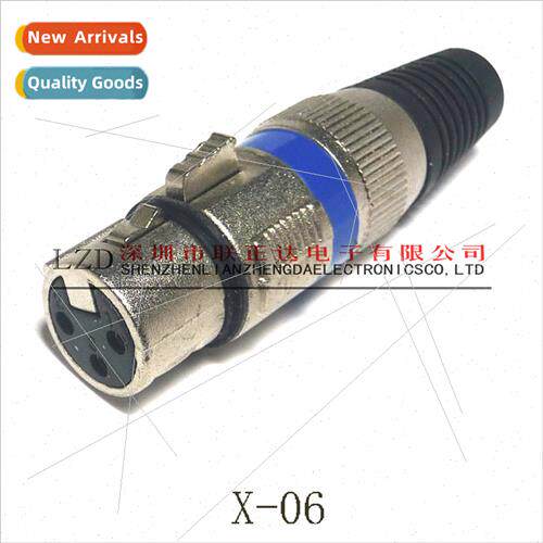 3P Blue XLR Plug X-06 Microphone Plug 3-hole XLR Female 3-pi