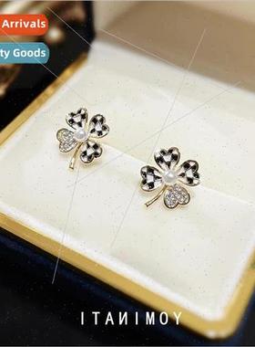 cky clover earrings female 2022 new tide feeling silver earr