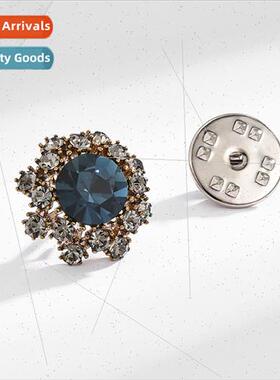 High-grade crystal brooch spurred horse pin anti-glare corsa