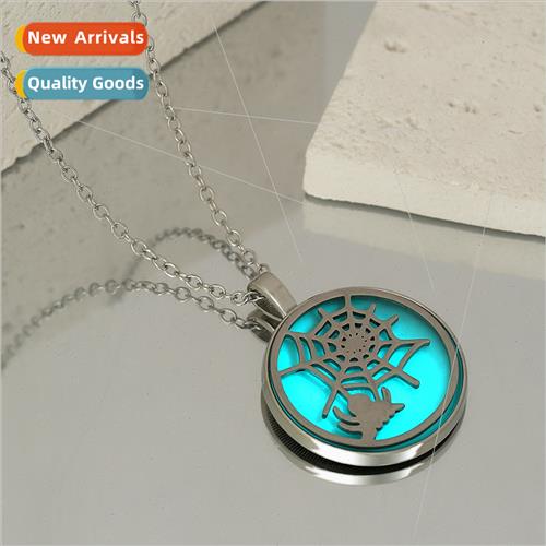 Europe spider web animal stainless steel chain pendant neckl