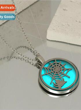 Europe spider web animal stainless steel chain pendant neckl