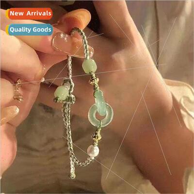 Peace buckle bracelet girls niche ring ring pearl hrope brai