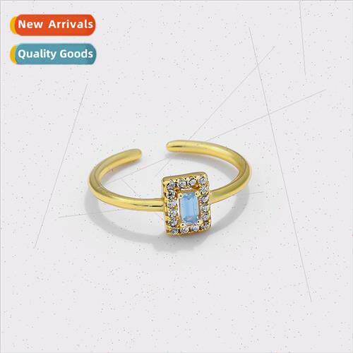 925 silver Europe zirconia ring ins niche cold wind open vin