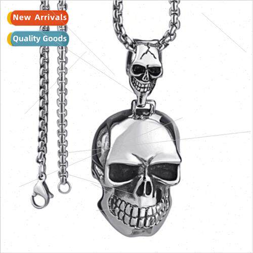 mple Skull Europe Hipster Pendant Tanium Steel Necklace