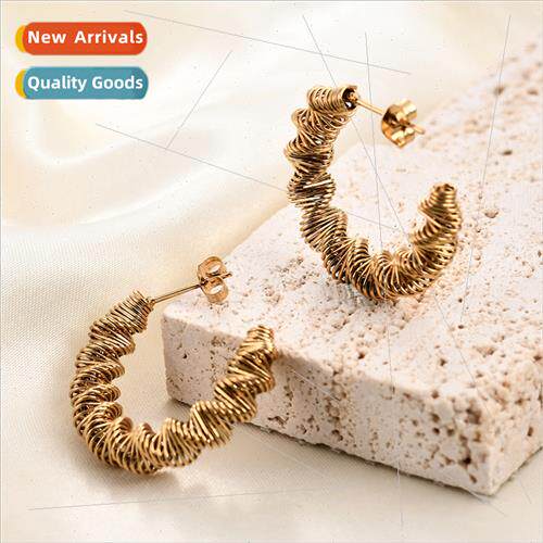 INS hollow irregular geometric earrings 2023 new Europe twis