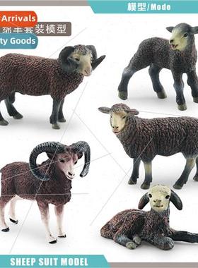 Poultry farm animals sheep model children cognive black shee