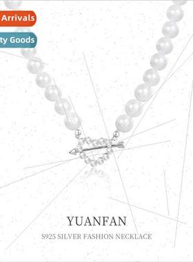 925 silver Cupid Heart Pearl Necklace Hundred Europe Collarb