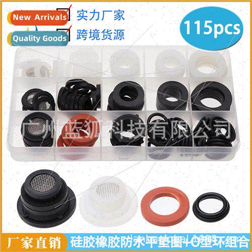 115PCS Boxed licone Rubber Anti-Level Washer Sealing O-Ring