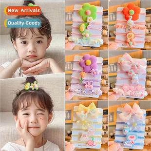 Children rubber ponytail high circle tie bgirls hair