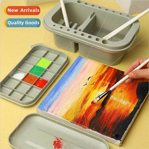Multi-functional pen washer bucket 3pcs set wh palette bucke