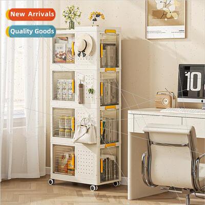 Double open folding storage boxes multi-layer wh wheels hous