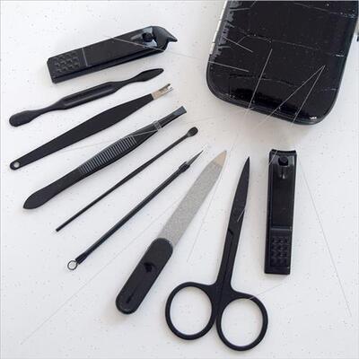Nail Clipper Set Black Craft Nail Clippers ne pcs Set Stainl