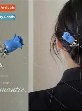 Blue Rose Hairpin Female che Plate Hairpin New Chinese Moder