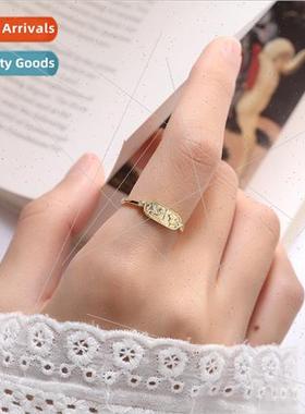 Creative gold ring s925 silver finger ring opening adjustabl