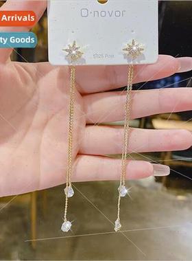 925 silver pin Korea modify face shape mangosteen earrings l