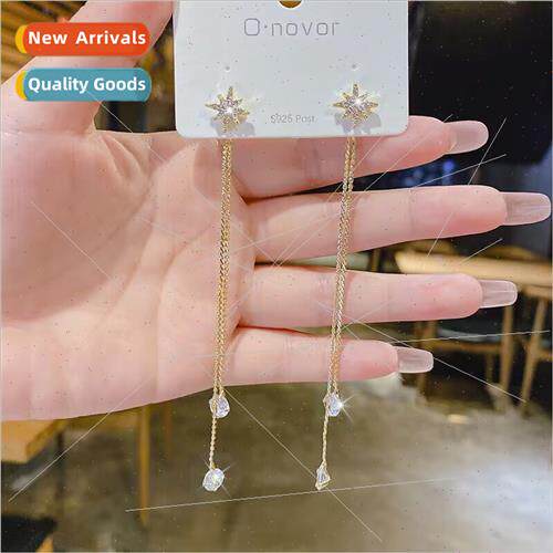 925 silver pin Korea modify face shape mangosteen earrings l