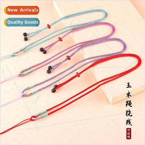 Corn rope winding necklace rope hand-woven men women adjusta