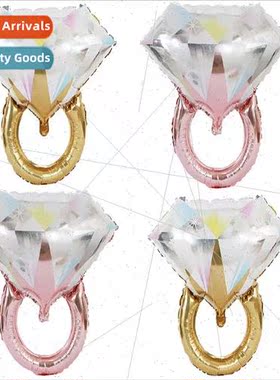 New diamond ring balloon colorful diamond ring aluminum film