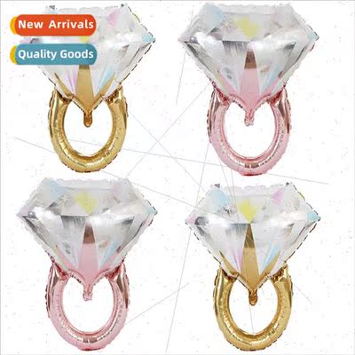 New diamond ring balloon colorful diamond ring aluminum film