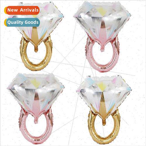 New diamond ring balloon colorful diamond ring aluminum film