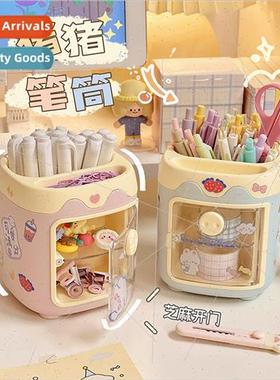 Creative cartoon piggy pen holder students cute multi-functi