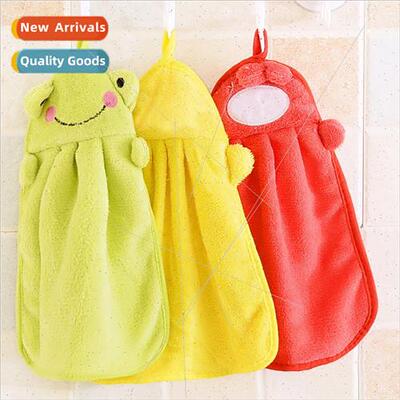Household cute cartoon soft coral velvet htowel kchen hangin