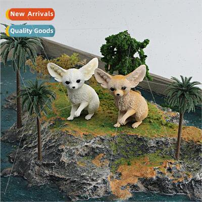Wildlife Eared Fox Model Desert Small Fox Static Decoration
