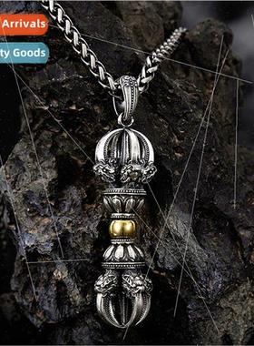 Vintage vajra pestle mortar necklace men tide high set niche
