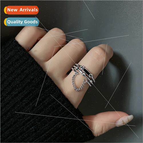 Heavy work finger ring opening Korea hip-hop simple retro bl