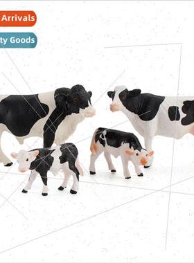 Cow model farm ranch animal scene props black spot cow child