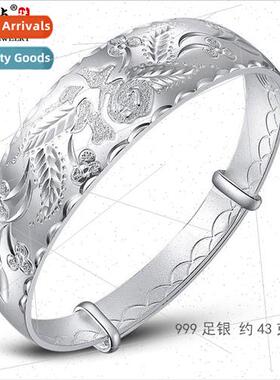 Foot silver bracelet Women 999 foot silver bracelet Fuzzy wi