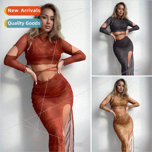 2022 Lace Europe Long Sleeve Cover Up Sexy Spl Bikini 4 Piec