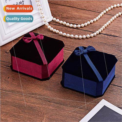 Fashion simple octagonal bow jewelry packaging bracelet box