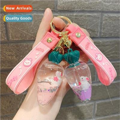 Carrot rabb cute keychain floating keychain crystal acrylic