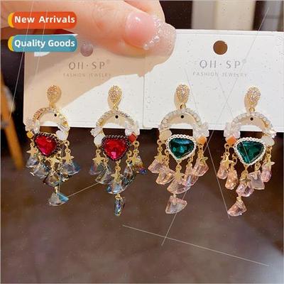 Vintage handmade tassel earrings women s925 silver pin earri