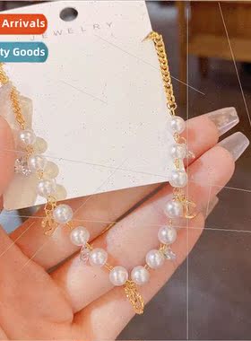 New pearl necklace female small fragrant accessories collarb