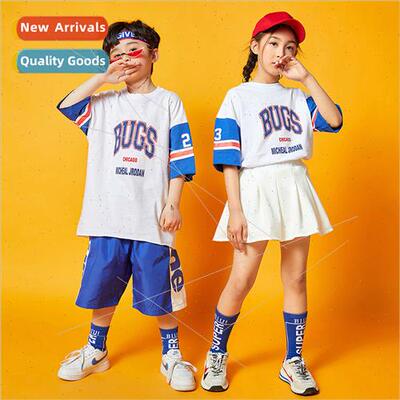 Childrens set dance tide clothing hip-hop permance girls jaz