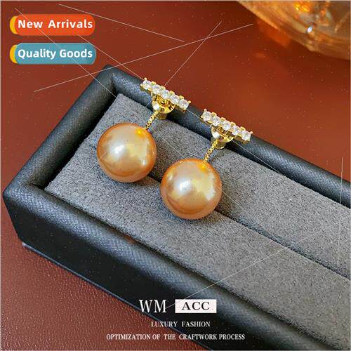 silver needle zirconia pearl tassel earrings fall winter hun