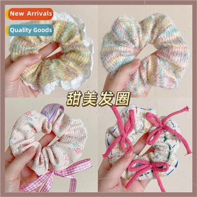 ins lace sweetheart bow hair rope sausage hair bfloral hair