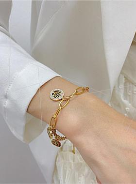 2023 Fashion stainless steel Tree Life Sticky Diamond Titani