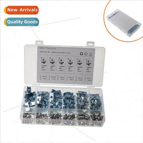 Slider fixing nut m4m5m6 U-type clip nut Clip nut 180pcs blu