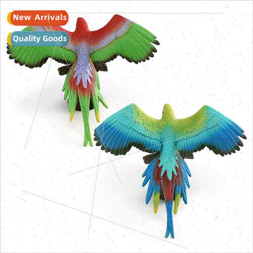 Flying bird animal model macaw static decoration ornament to